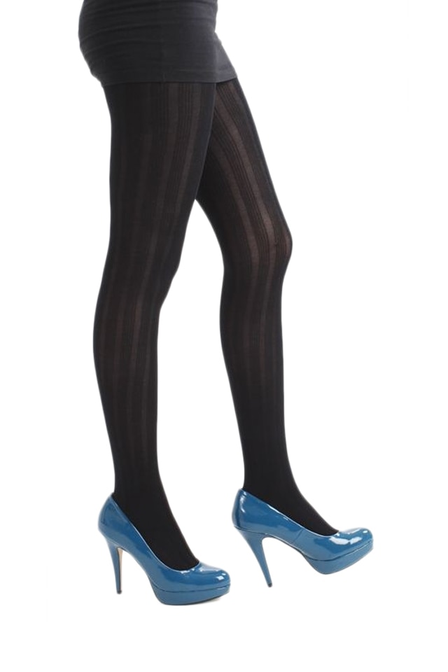 Dres de dama Pamela Mann Modal Rib Tights, Black, 3-M