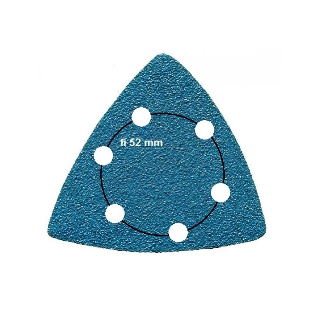 Set 10 buc triunghi abraziv DEERFOS SA331 96x96x96 mm 6 gauri granulatie 1000, prindere arici (cu scai, velcro)