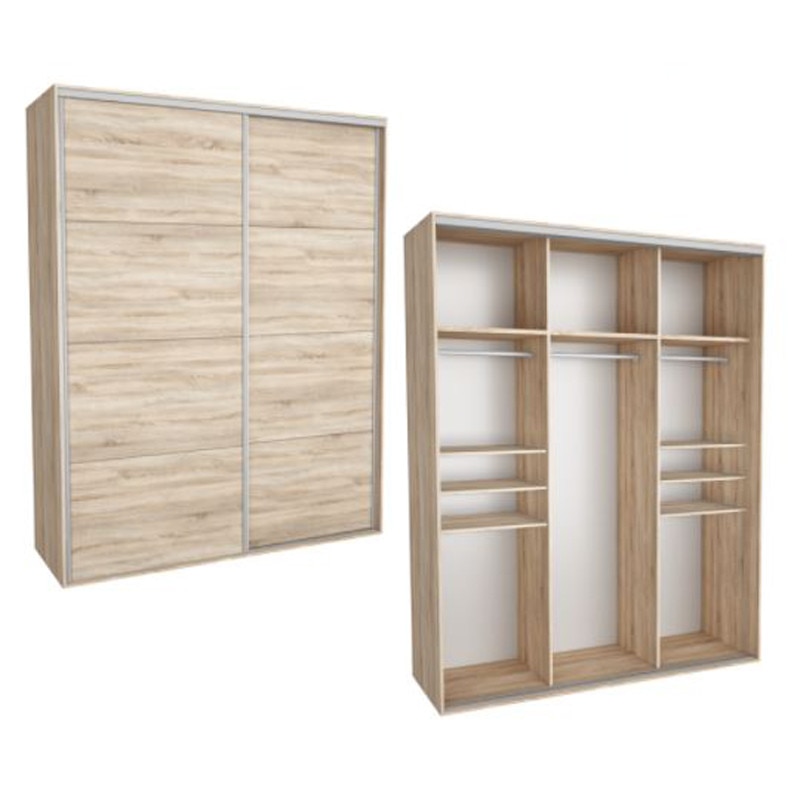 Dressing Kadir 200 8A Front Stejar Sonoma, Genarom, 200 x 242 x 67 cm