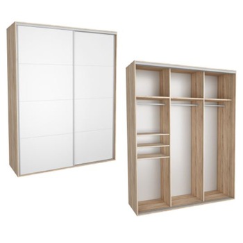 Dressing Kadir 230 2A Front Alb, Genarom, 230 x 242 x 67 cm Dressing Kadir 230 2A Front Alb, Genarom, 230 x 242 x 67 cm