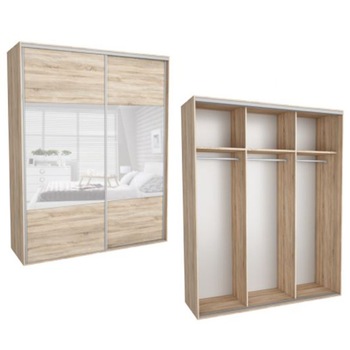 Dressing Kadir 200 1B Front Stejar Sonoma/Oglinda, Genarom, 200 x 242 x 67 cm Dressing Kadir 200 1B Front Stejar Sonoma/Oglinda, Genarom, 200 x 242 x 67 cm