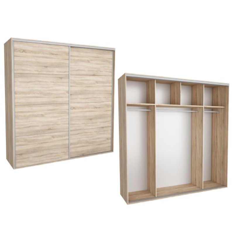 Dressing Kadir 240 1A Front Stejar Sonoma, Genarom, 240 x 242 x 67 cm