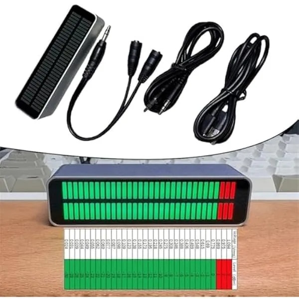 Meter de nivel audio K0569-260820-1949-AMC, dual 32-bit cu bargraph LED ...