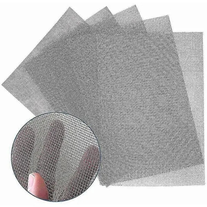 Plasa din otel inoxidabil 304, 20 mesh, deschidere 1 mm, diametru fir 0.4 mm, 300 x 210 mm, set 5 bucati, argintiu