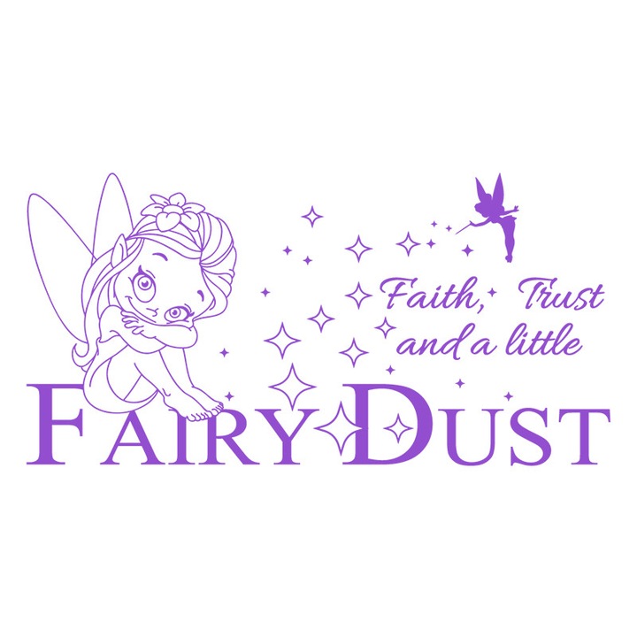 Sticker Decorativ - SMAER - Fairy Dust - 60cm x 30cm - Violet