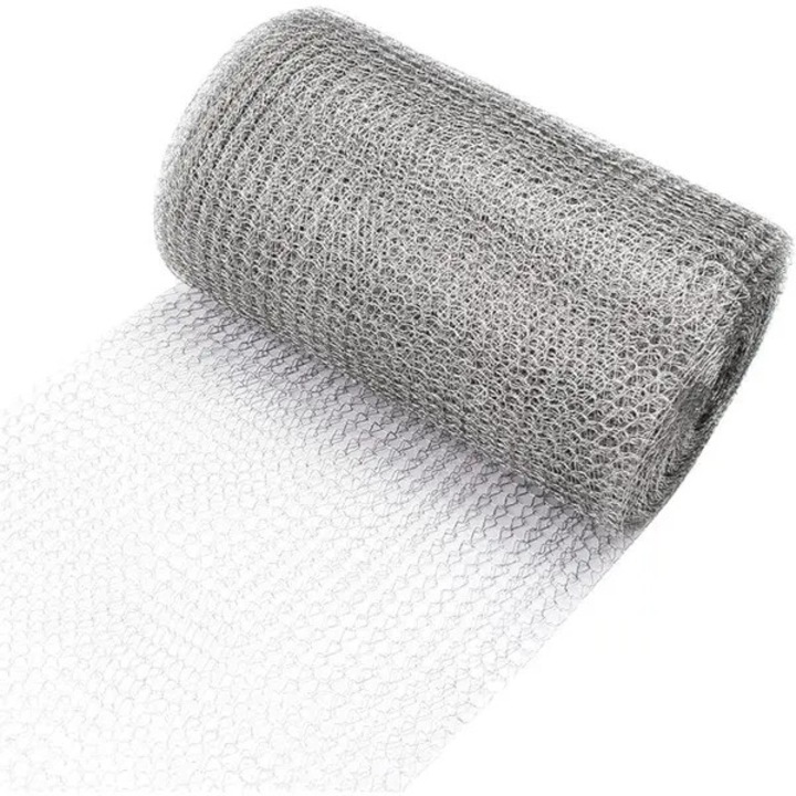 Plasa metalica din otel inoxidabil 304, plasa anti-rozatoare cu ochiuri 5 mm, dublu torsadat, inox, rola 6 m x 127 mm, 31CJ-K0274-260818-6432