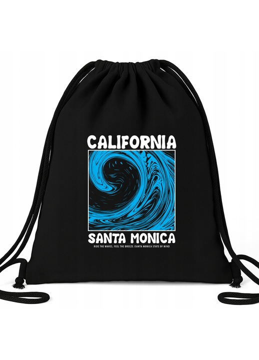 Чанта Раница EKO Черна CALIFORNIA ST MONICA - Пазаруване, Училище, Подарък
