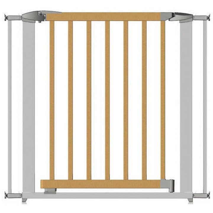 Grilaj de siguranta Swing Shut, Lemn Natur