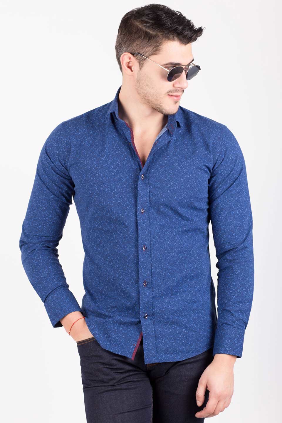 Camasa pentru barbati STYLER, model 21339, albastru, Albastru, 3XL