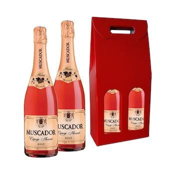 Pachet Vin Spumant Muscador Rose Dulce, 2 sticle, 0.75l Pachet Vin Spumant Muscador Rose Dulce, 2 sticle, 0.75l