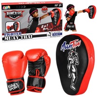 Set de box pentru copii palmar de antrenament Muay Thai manusi, 2 in 1, LEAN Toys