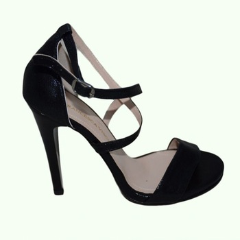 Sandale elegante cu barete petrecute la glezna, D&J Exclusive, Negru, 36 Sandale elegante cu barete petrecute la glezna, D&J Exclusive, Negru, 36