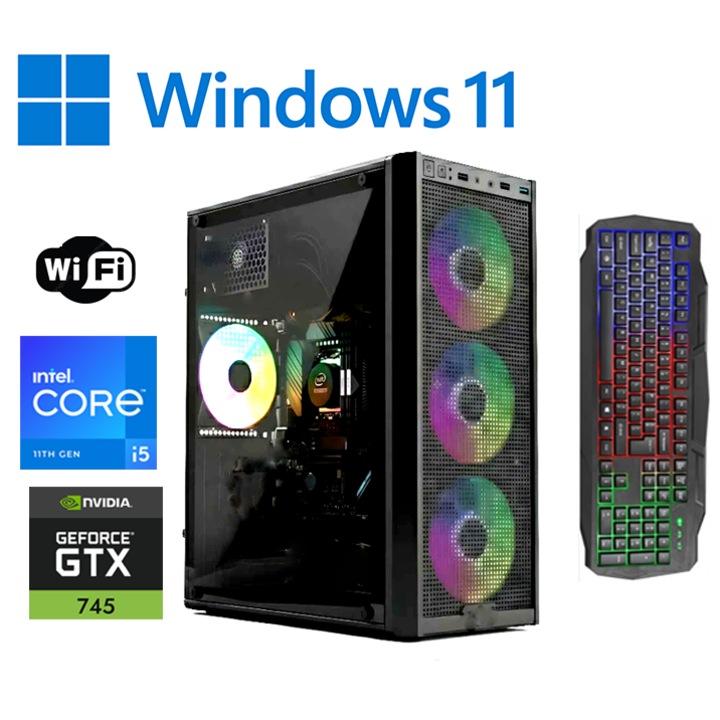 PC за игри JUNIOR OK Intel ® I5 4570, Видео NVidia® GForce GTX 745 4GB RAM DDR5 256Biti, 16 GB RAM, SSD 480 GB, опт