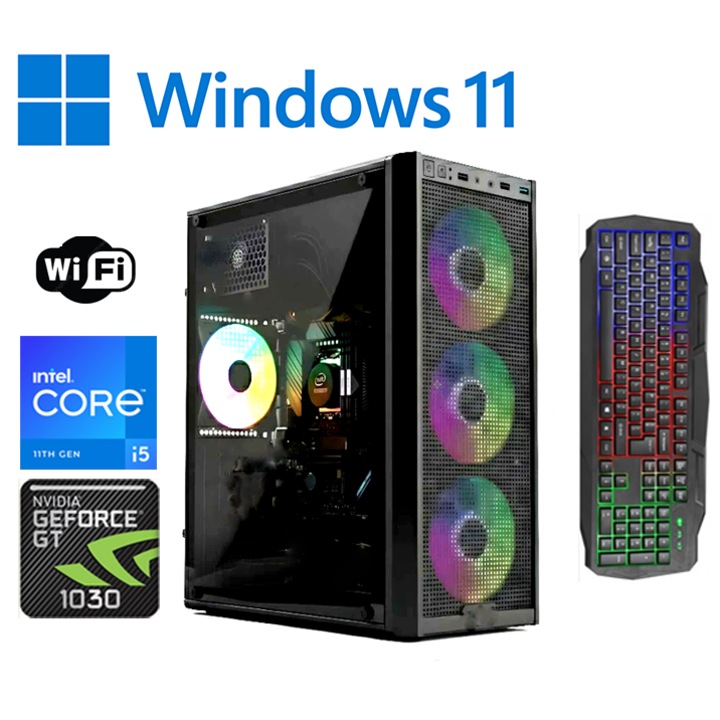 PC за игри JUNIOR OK Intel ® I5 4570, Видео NVidia® GForce GT 1030 DDR5, 16 GB RAM, SSD 480 GB, опт