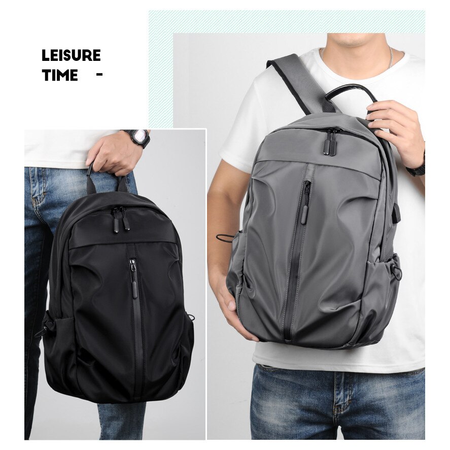 Rucsac pentru laptop de 14 inch, design antifurt, port de incarcare USB, impermeabil si rezistent la uzura, rucsac pentru calatorii de afaceri/studenti, gri