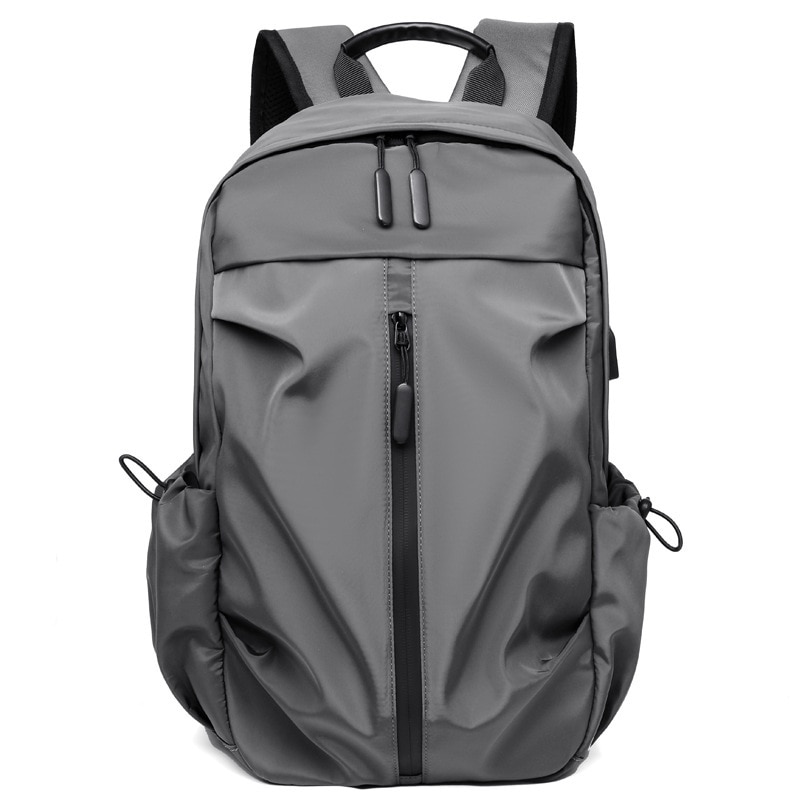 Rucsac pentru laptop de 14 inch, design antifurt, port de incarcare USB, impermeabil si rezistent la uzura, rucsac pentru calatorii de afaceri/studenti, gri