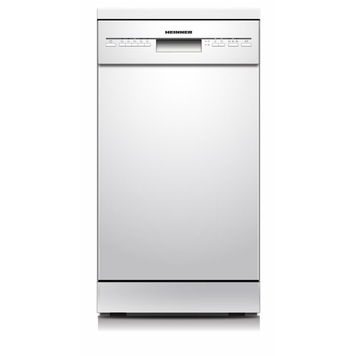 Masina de spalat vase HEINNER HDW-FSM45510WE++, 10 seturi, Clasa E, 5 programe Alb