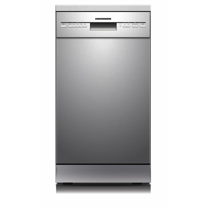 Masina de spalat vase HEINNER HDW-FSM45510XE++, 10 seturi, Clasa E, 5 programe Inox