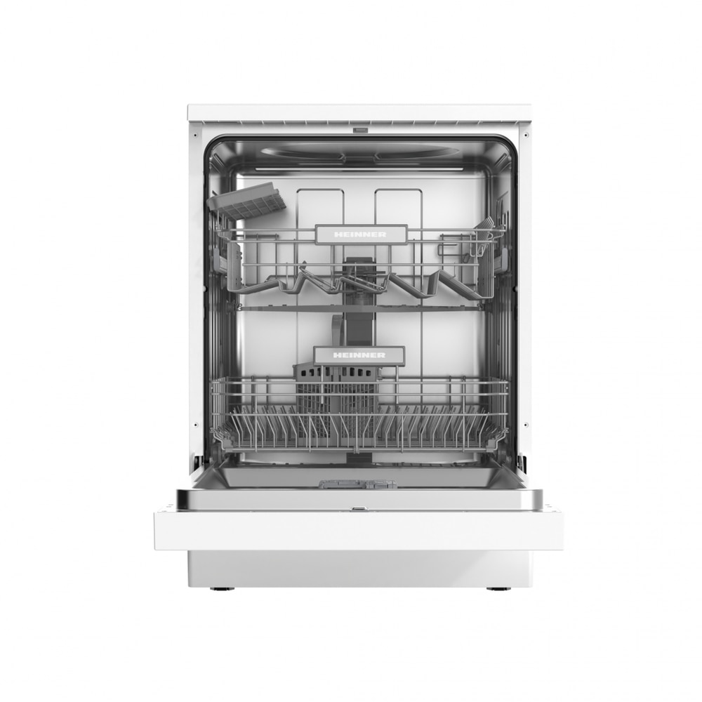 Masina de spalat vase HEINNER HDW-FSM60614DWE++, 14 seturi, Clasa E, 6 programe, Aquastop Alb