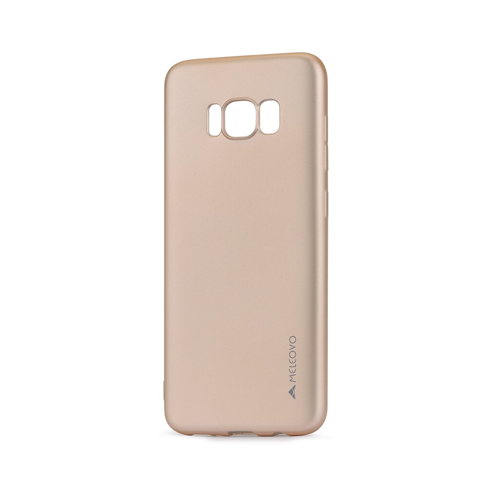 Husa Meleovo Silicon Soft Slim pentru Samsung Galaxy S8, Auriu
