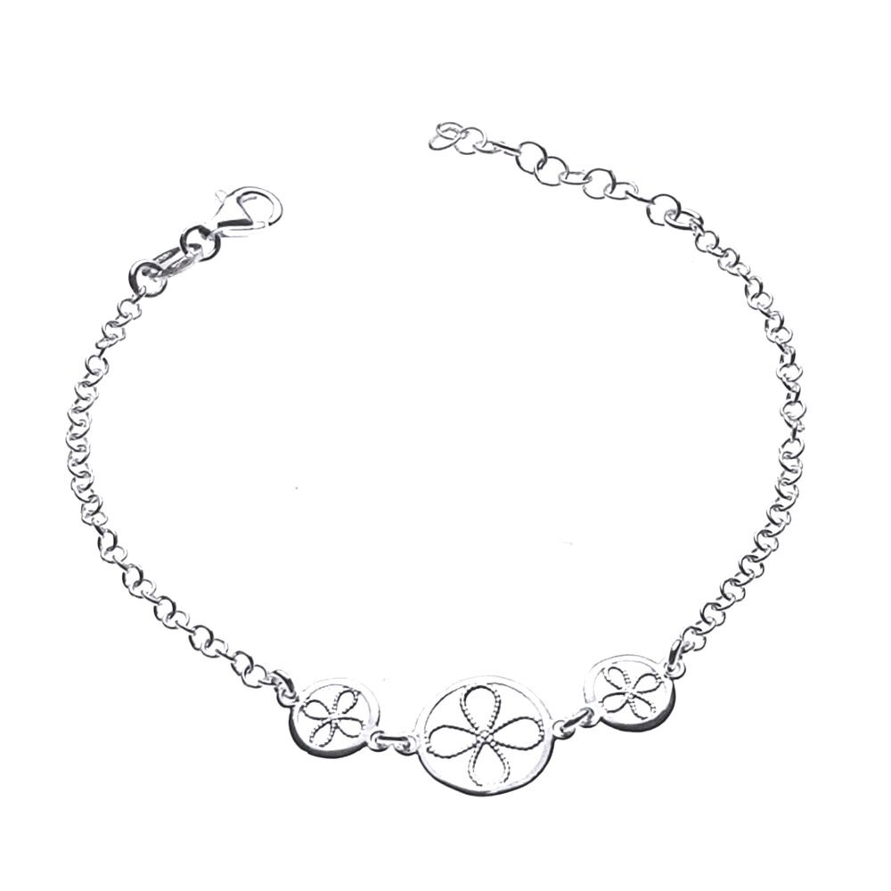 Bratara clasica din argint cu mici accesorii - IJOO