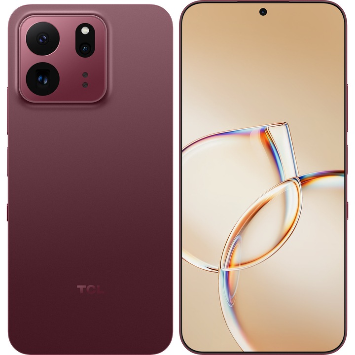 Telefon Mobil TCL P80 Ultra, NXTPAPER, 8GB RAM, 512GB, Dual-SIM, 5G, Burgundy