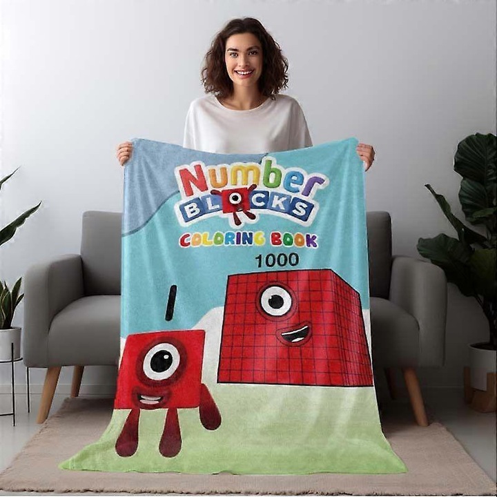 Одеяло Numberblocks "Coloring Book" от антипилинг фланел, полиестер, многоцветно, FRU-CJK0424-260824-915