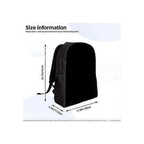 Rucsac din poliester Oxford 600D, imprimeu ciuperci full print, compartiment pentru laptop 15", negru
