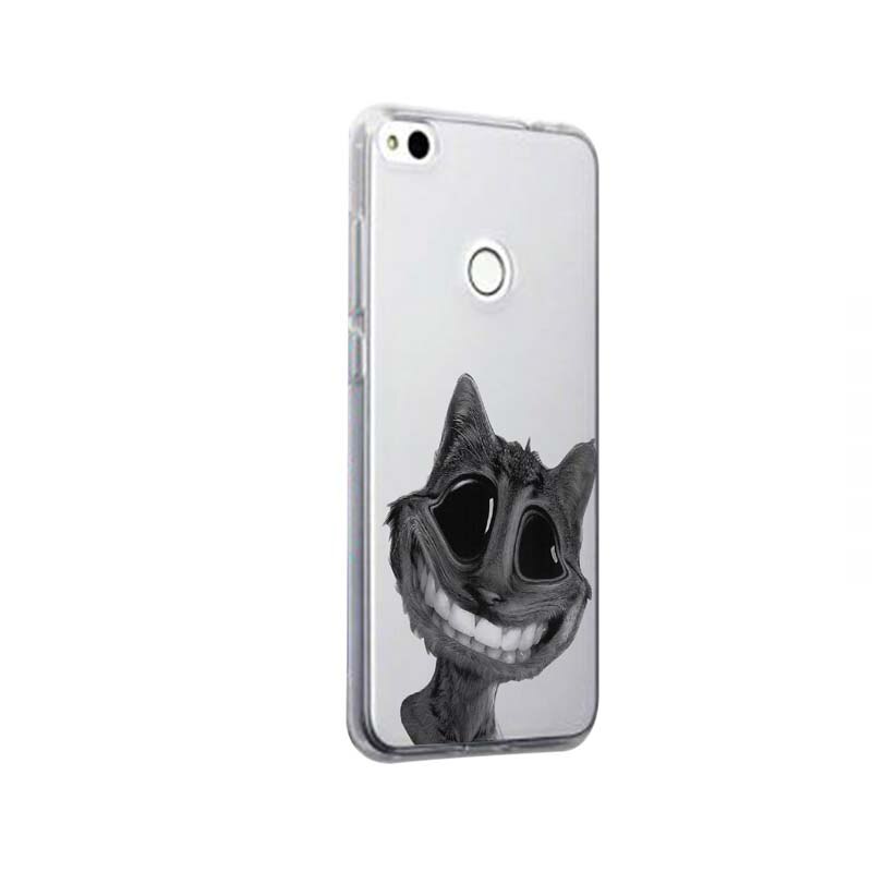 Husa Silicon, Transparent, Slim, Crazy Cat, Huawei Y7 PRIME 2018