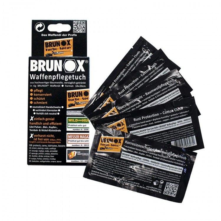 Set servetele lubrifiante pentru curatare arme Brunox Gun Care Cloth 5 buc/set