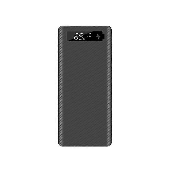 Carcasa pentru acumulatori 18650 FU-K0276-20260822-4218, 8 sloturi cu fereastra de afisare, montaj prin suruburi, ABS, fara baterii, negru, 17,2 x 7,9 x 2,3 cm