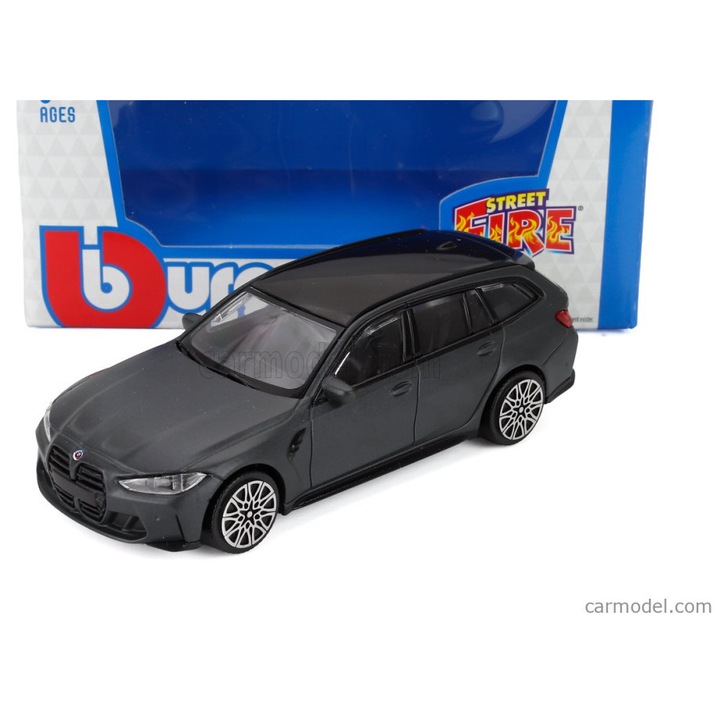 BMW G81 M3 (2023) - matt szürke - Bburago - 1:43