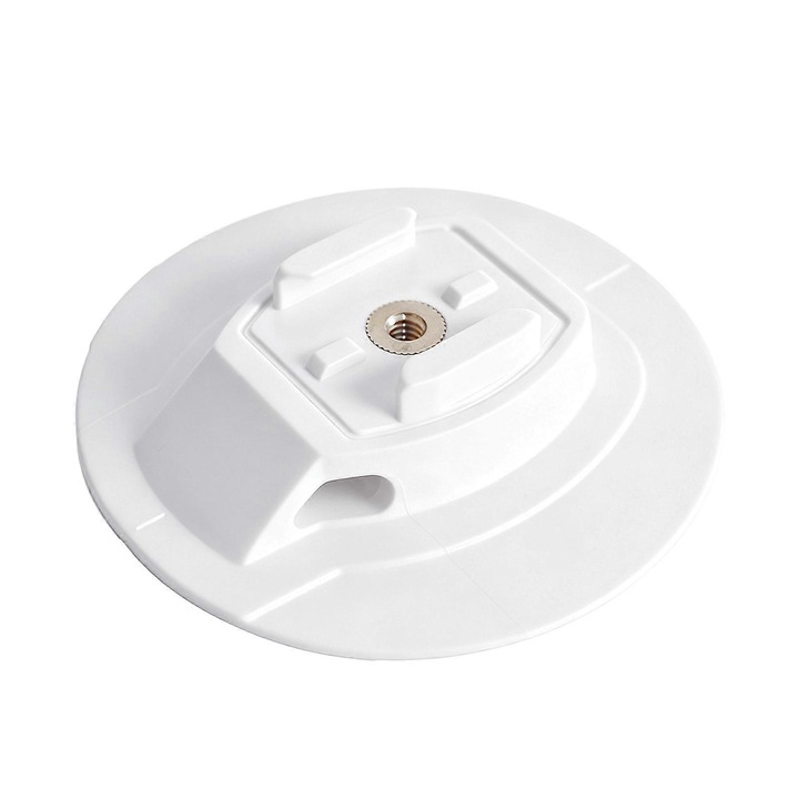 FU-K027620260821-4182 akciókamera öntapadós rögzítőtalp, PVC fém menettel, fúrás nélküli rögzítés szörfdeszkára/SUP-ra, fehér