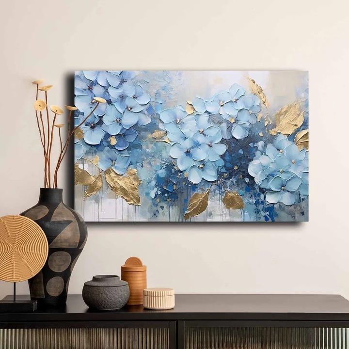 Dekoratív vászonkép Re-Bloom, 45x70 cm, 100% vászon, 2.8mm vastagság, 100% fenyőfa keret, többszínű