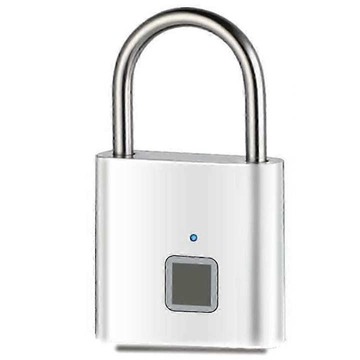 FU-K027620260821-7645 elektronikus ujjlenyomat lakat, 20 ujjlenyomat, IP55 víz- és porálló, USB-C 20W (30 perc) töltés, cinkötvözet, ezüst