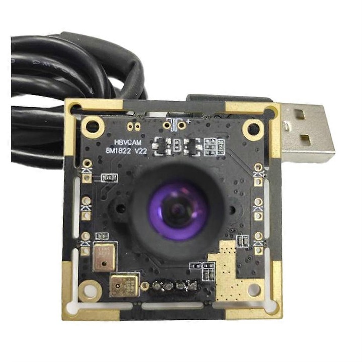 USB камера модул IMX179 FU-K0276, 3 мм обектив, 2 MP, 30 fps, 2 м кабел, без изкривявания