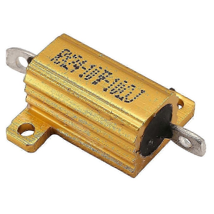 Huzaltekercses ellenállás alumínium házban FU-K027620260821-7582 10 Ω, 10 W, tűrés ±5% (J), arany, 18.8×22×10 mm
