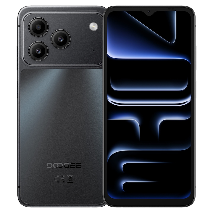 Telefon DOOGEE Note57 Lite Android 16, 6,56 inch 90Hz, 3GB+9GB Memorie Extensibila, 32GB ROM, Camera 13MP, Baterie 6150mAh, Dual SIM Telefon Mobil Deblocat, Face ID, Jack 3.5mm, GPS, OTG