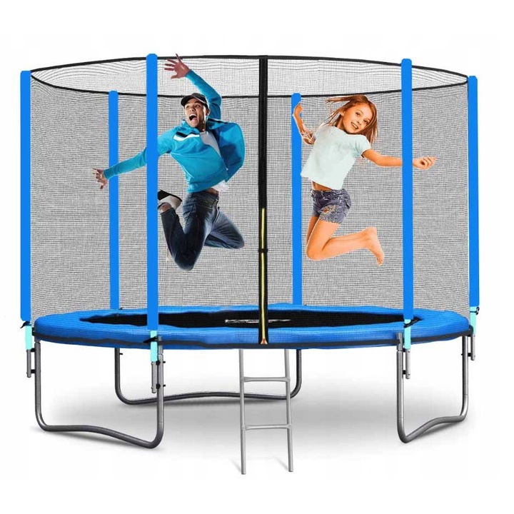Градински батут JUST FUN, 252 см, закалена стомана, включена предпазна мрежа, издържа 180 кг