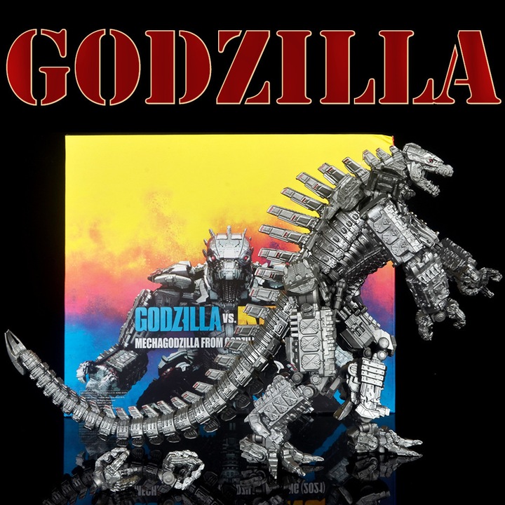 Артикулирана фигурка NECA Mechagodzilla SHM, сребриста, с аксесоари, k0548-260902-631