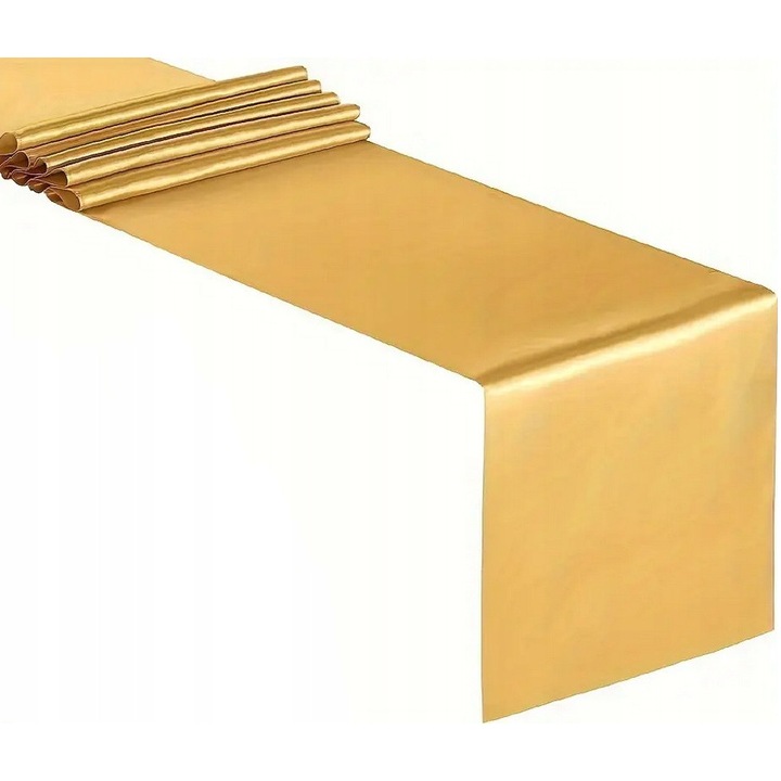 SATR36-019 szatén asztali futó, sima, tekercsben, arany, 36 cm x 9 m