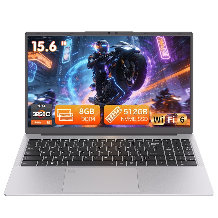 Laptop Auusda 15.6" cu procesor AMD Ryzen 3 3250 3.5GHz 8GB DDR4 512GB, Full HD, AMD Radeon™ Graphics, Windows 11 Pro