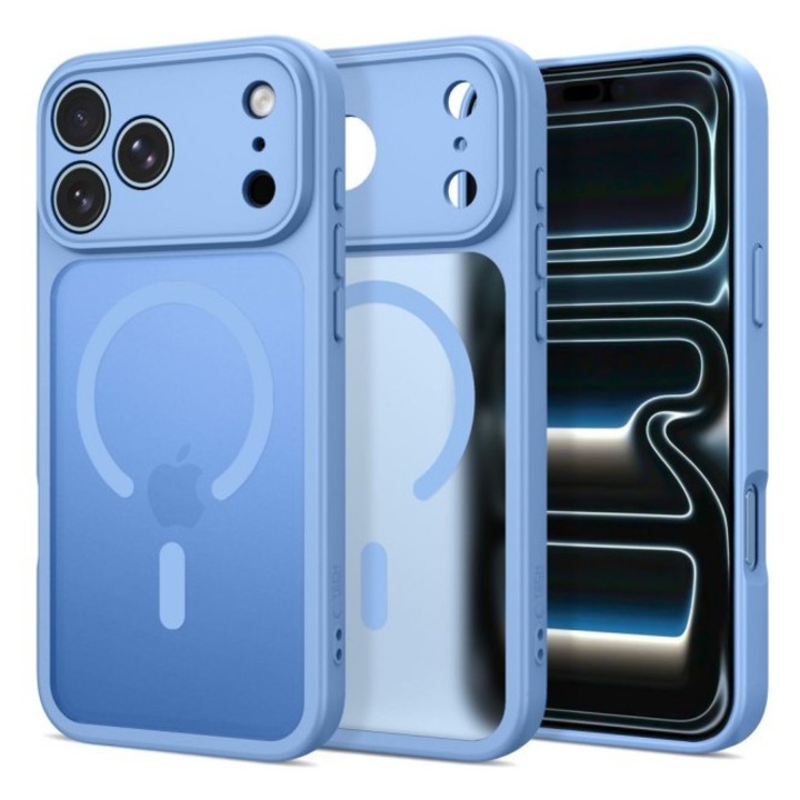 Husa Compatibila Cu iPhone 18 PRO, Tech Basic, Magsafe, Protectie La Camere, Light Blue