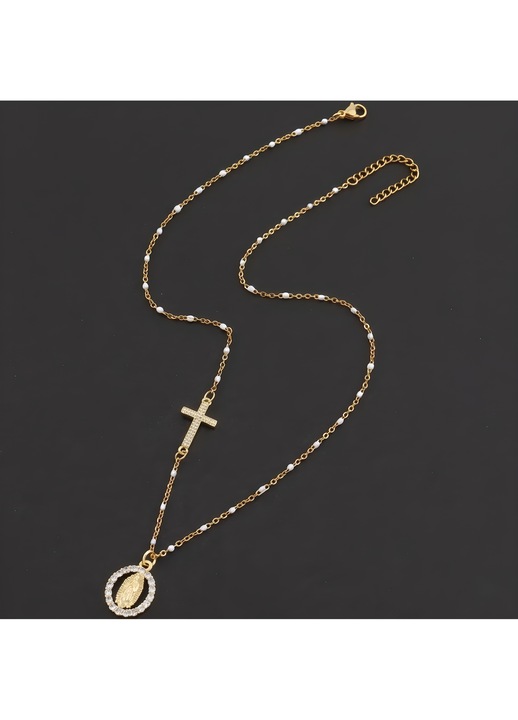Női nyaklánc XCH - 41169 – Arany / Fehér