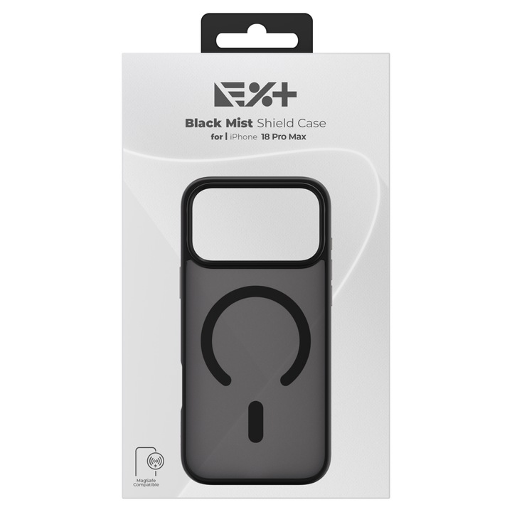 Калъф NOA Mist Shield за iPhone 18 Pro Max, съвместим с MagSafe, Черен