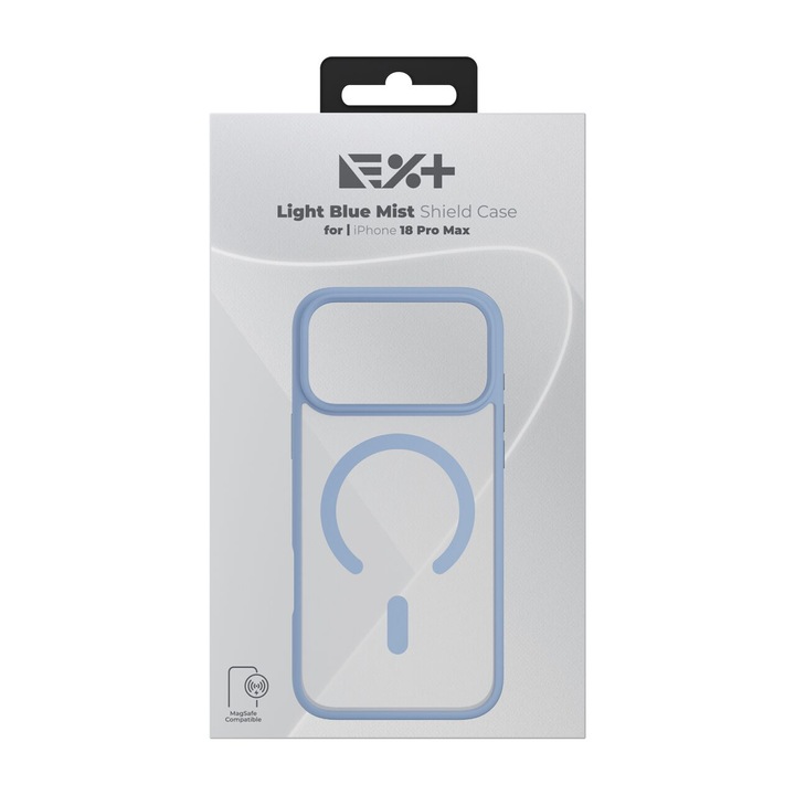 Калъф NOA Mist Shield за iPhone 18 Pro Max, съвместим с MagSafe, Светлосин