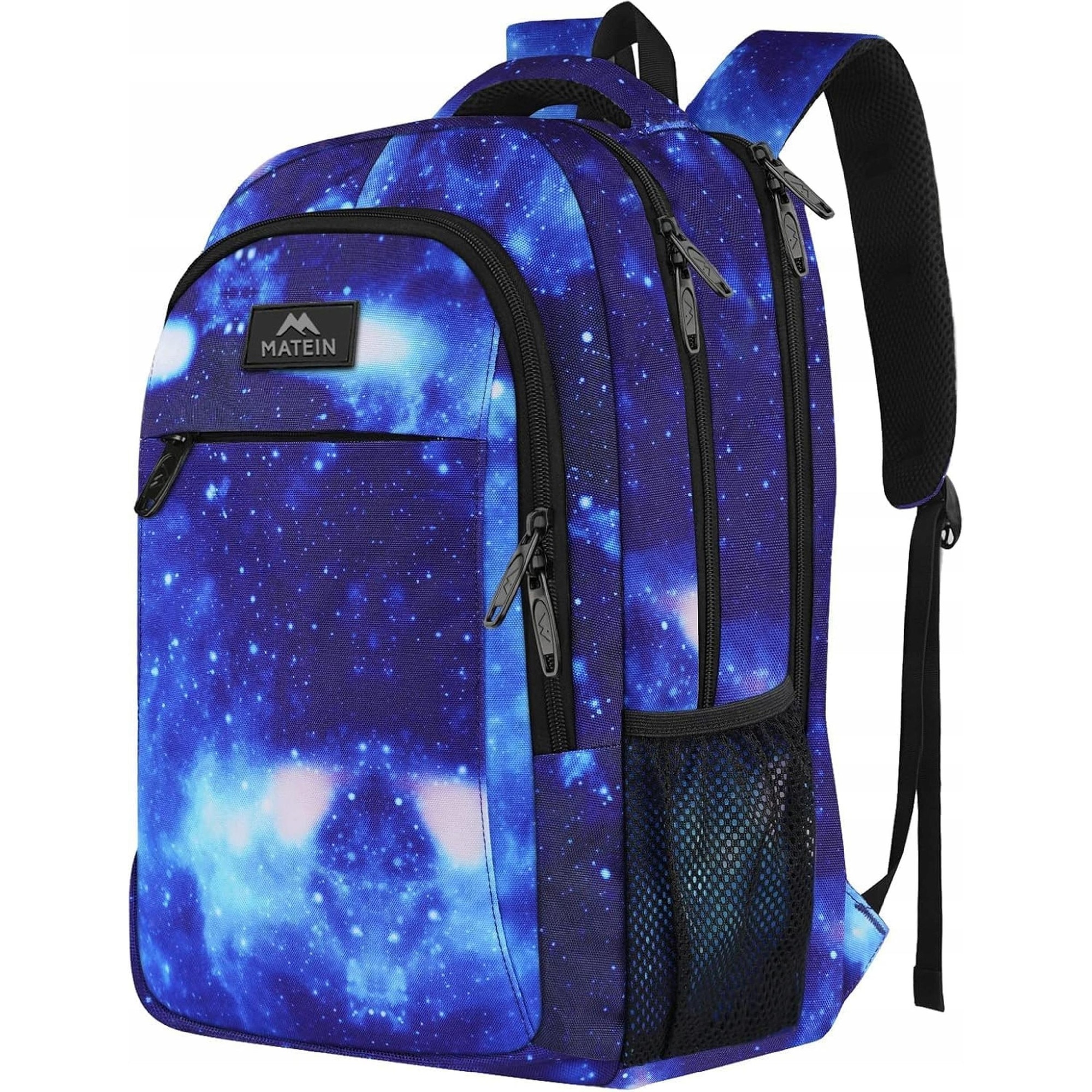 Matein, rucsac din poliester pentru laptop 15.6 cu port USB, 3 compartimente, buzunar anti‑furt si organizer, model 1007, Galaxy, 45x30x20 cm