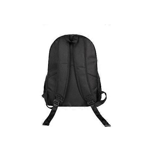 Rucsac scolar din Oxford 600D cu imprimare frontala, compartiment pentru laptop 15 inch, mov/negru