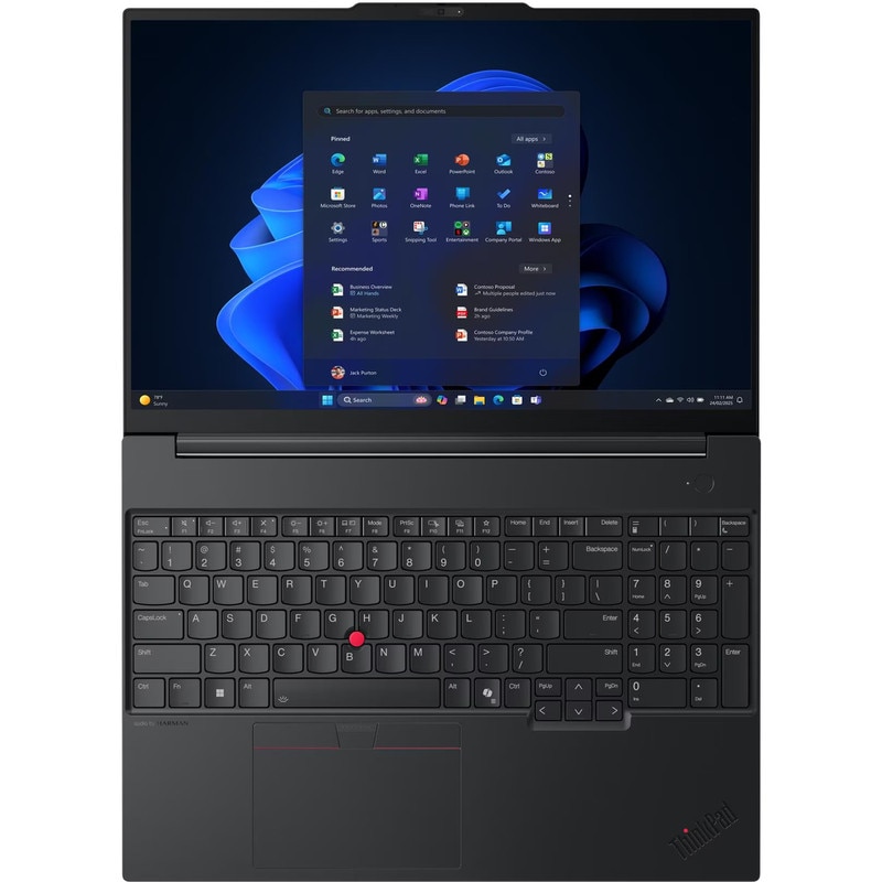 Laptop Lenovo 16'' ThinkPad E16 Gen 3, WQXGA IPS 120Hz, Procesor Intel® Core™ Ultra 7 256V (12M Cache, up to 4.80 GHz), 16GB LPDDR5X, 512GB SSD, Intel Arc 140V, No OS, Black