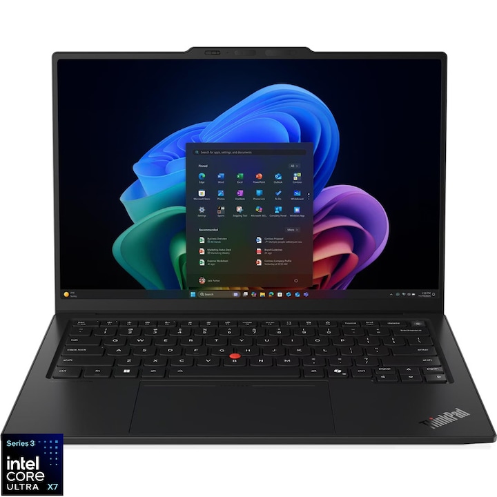 Laptop Lenovo 14'' ThinkPad X1 Carbon Gen 14 Aura Edition, WUXGA IPS Touch, Procesor Intel® Core™ Ultra X7 358H (18M Cache, up to 4.80 GHz), 64GB LPDDR5X, 1TB SSD, Intel Arc B390, Win 11 Pro, Black